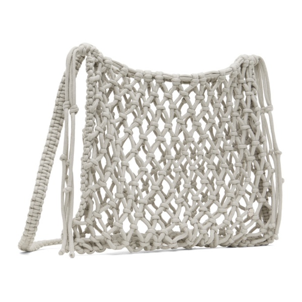  아모멘토 AMOMENTO Gray Hand Made Big Crochet Bag 241436M170000