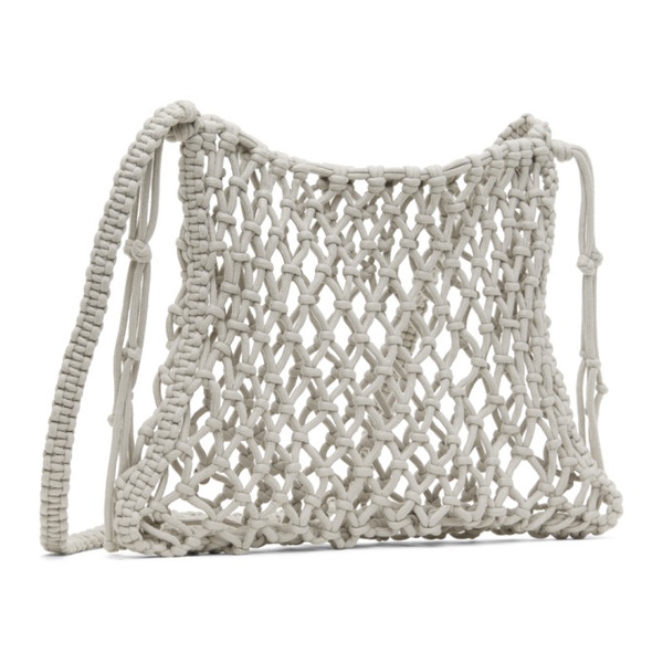 아모멘토 AMOMENTO Gray Hand Made Big Crochet Bag 241436M170000