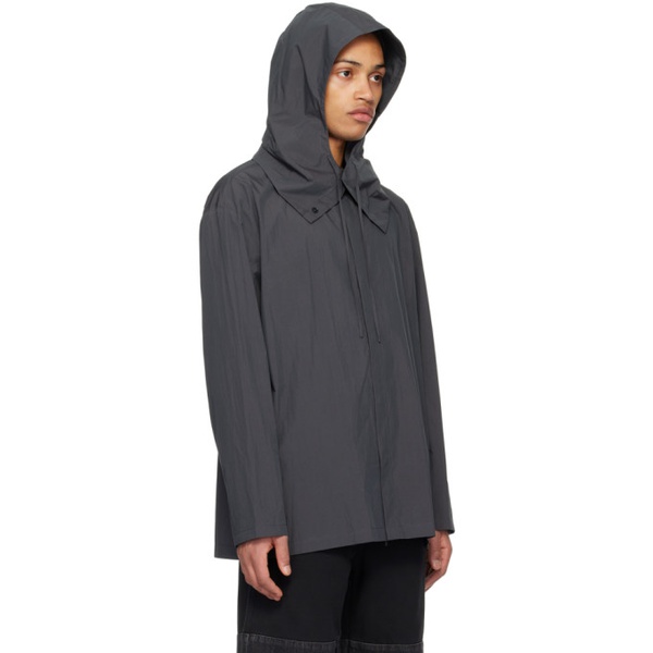  아모멘토 AMOMENTO Gray Hooded Shirt 241436M202002