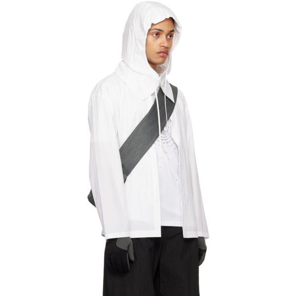  아모멘토 AMOMENTO White Hooded Shirt 241436M202003