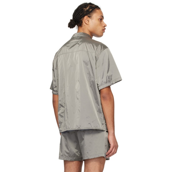  아모멘토 AMOMENTO Gray Spread Collar Shirt 241436M192003