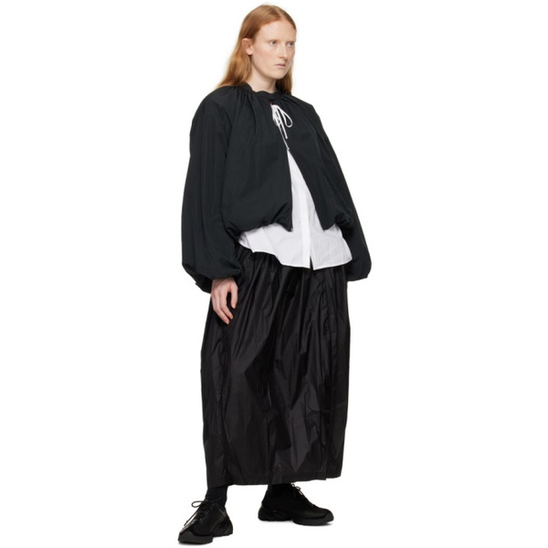 아모멘토 AMOMENTO Black Layered Maxi Skirt 242436F093002