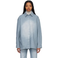 아모멘토 AMOMENTO Blue Oversized Denim Shirt 231436F109000