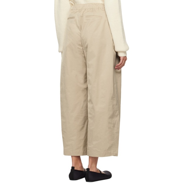  아모멘토 AMOMENTO Beige Two Tuck Trousers 232436F087012