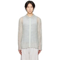 아모멘토 AMOMENTO Green Sheer Shirt 231436M192006