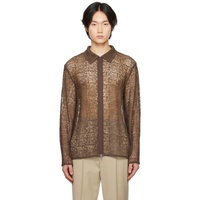 아모멘토 AMOMENTO Brown Sheer Shirt 231436M192007