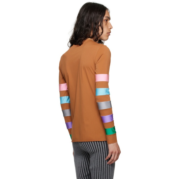  ANDREJ GRONAU SSENSE Exclusive Brown Long Sleeve T-Shirt 232112M213001