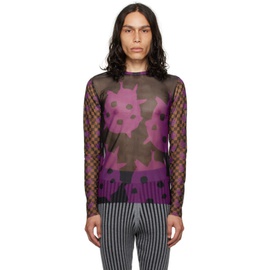ANDREJ GRONAU SSENSE Exclusive Purple & Black Long Sleeve T-Shirt 232112M213004