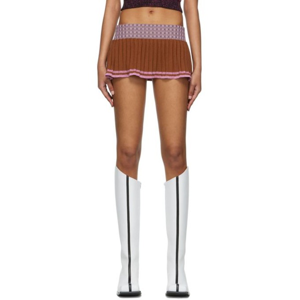  ANDREJ GRONAU SSENSE Exclusive Brown Mini Skirt 221112F090006