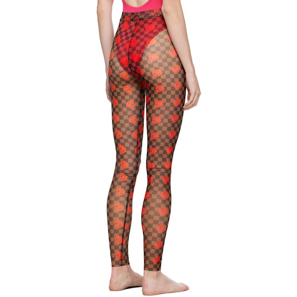  ANDREJ GRONAU SSENSE Exclusive Brown & Red Leggings 232112F085001