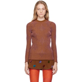 ANDREJ GRONAU SSENSE Exclusive Brown & Pink Sweater 232112F096002