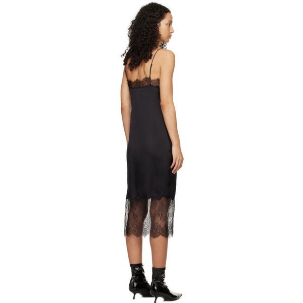  ANINE BING Black Amelie Midi Dress 241092F054001