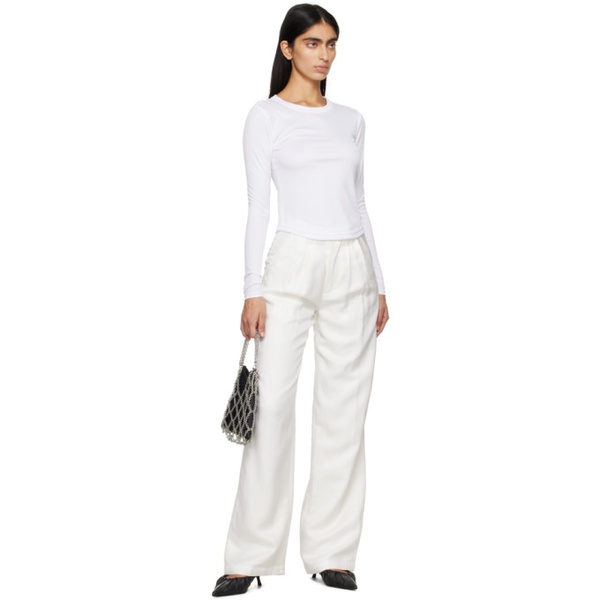  ANINE BING White Carrie Trousers 241092F087013