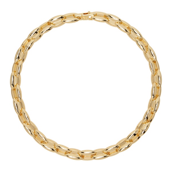  ANINE BING Gold Oval Link Necklace 241092F023003