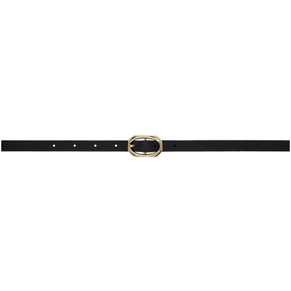  ANINE BING Black Mini Signature Link Belt 242092F001002