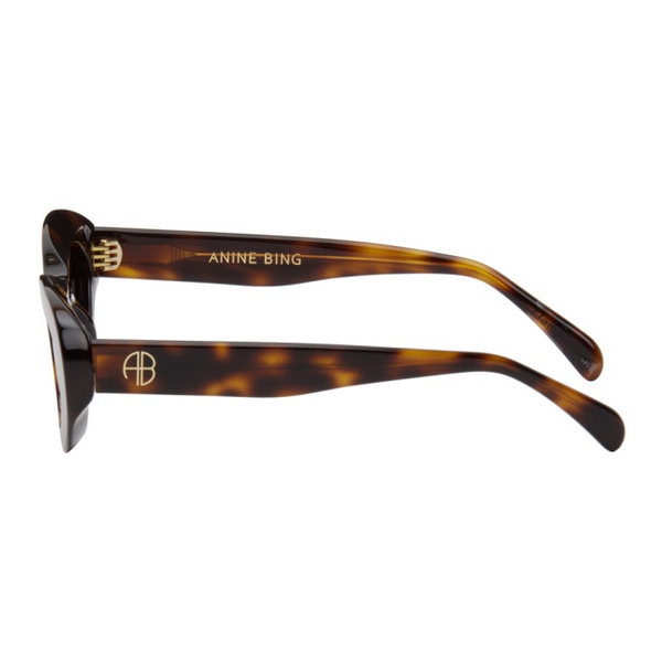 ANINE BING Brown Roma Sunglasses 242092F005000