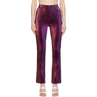 AREA Purple Slit Trousers 231372F087004