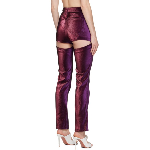  AREA Purple Slit Trousers 231372F087004