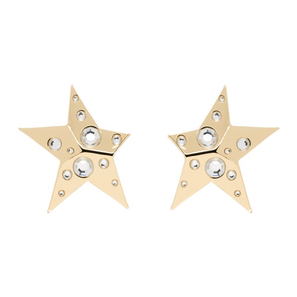  Gold Crystal Star Earrings 241372F022001