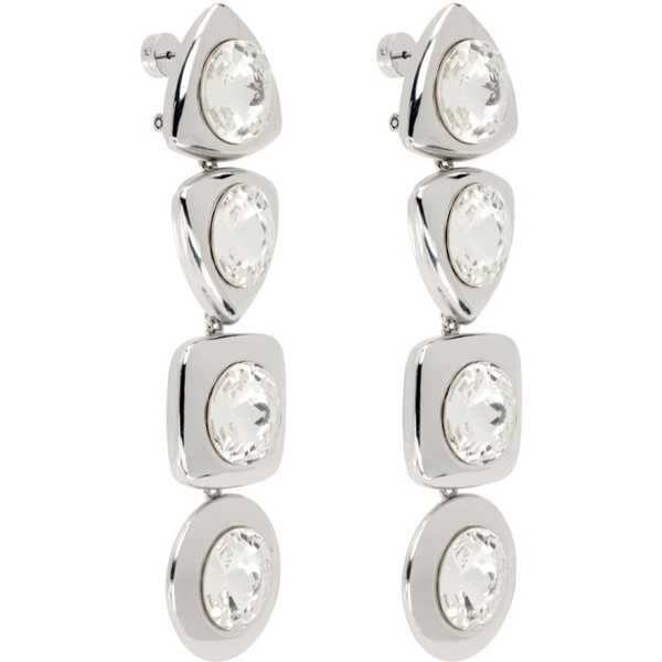  AREA Silver Crystal Drop Earrings 241372F022002