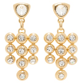 AREA Gold Crystal Chandelier Earrings 241372F022005