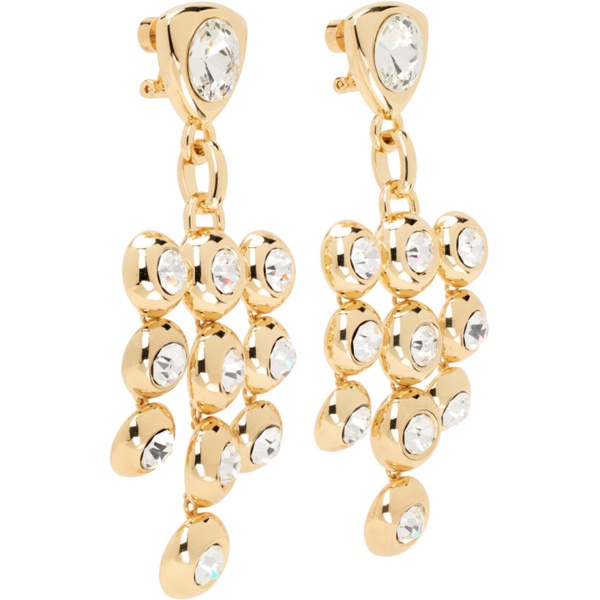  AREA Gold Crystal Chandelier Earrings 241372F022005