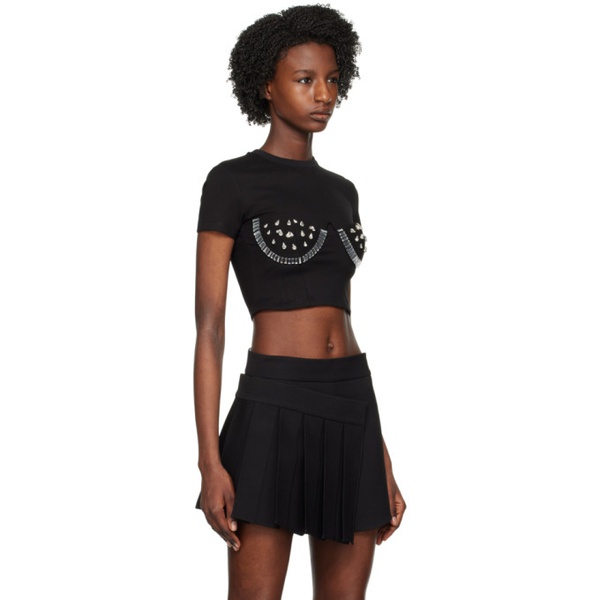  AREA Black Crystal Watermelon Cup T-Shirt 231372F110013