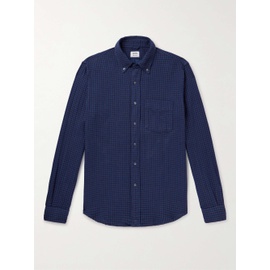 ASPESI New Robert Button-Down Collar Checked Cotton-Flannel Shirt 1647597314388781
