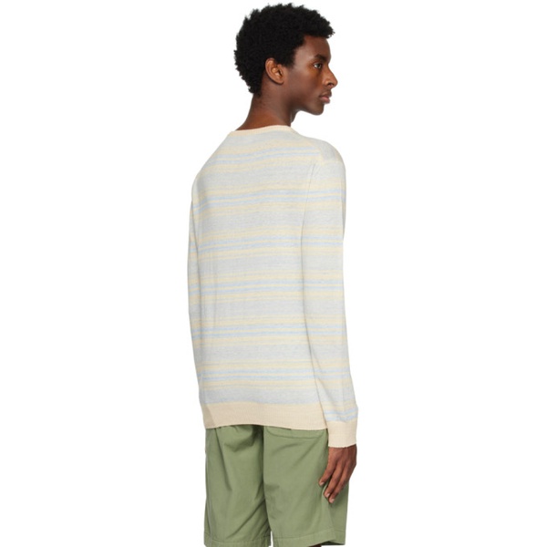  ASPESI Beige Striped Sweater 231277M204002
