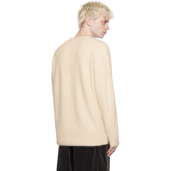  ATON 오프화이트 Off-White Garment-Dyed Sweater 232142M206005