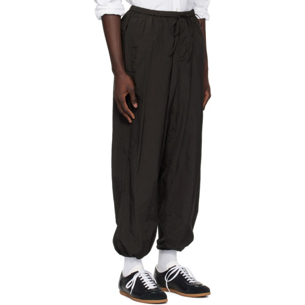  ATON Brown Hand-Dyed Trousers 241142M191022