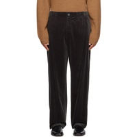 ATON Gray Wide Trousers 232142M191016