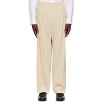 ATON 오프화이트 Off-White Easy Wide Trousers 232142M191017