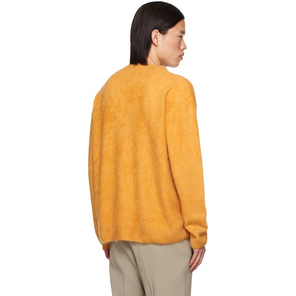  ATON Yellow Crewneck Sweater 232142M201018