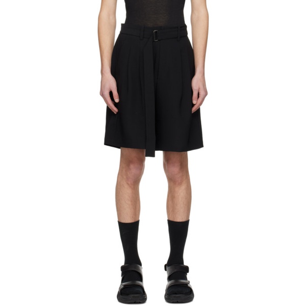 ATTACHMENT Black Belted Shorts 241705M193001