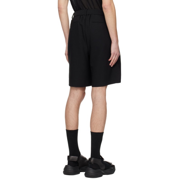  ATTACHMENT Black Belted Shorts 241705M193001