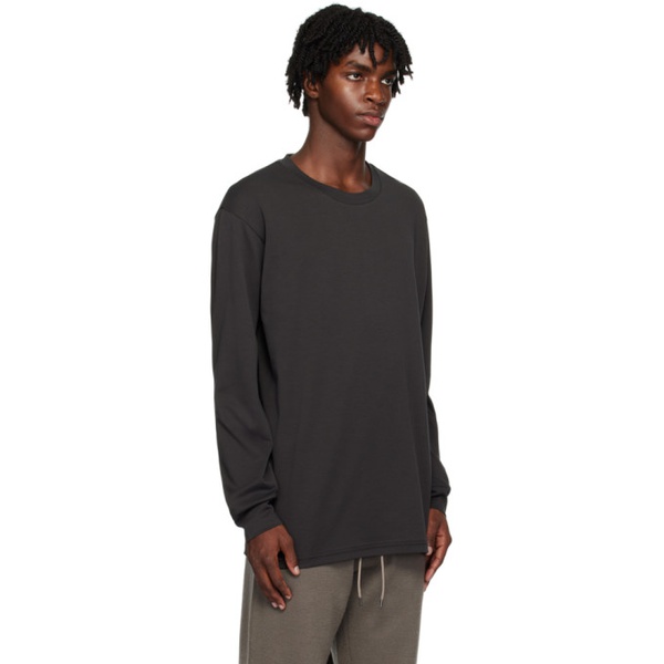  ATTACHMENT Gray Double-Face Long Sleeve T-Shirt 232705M213002