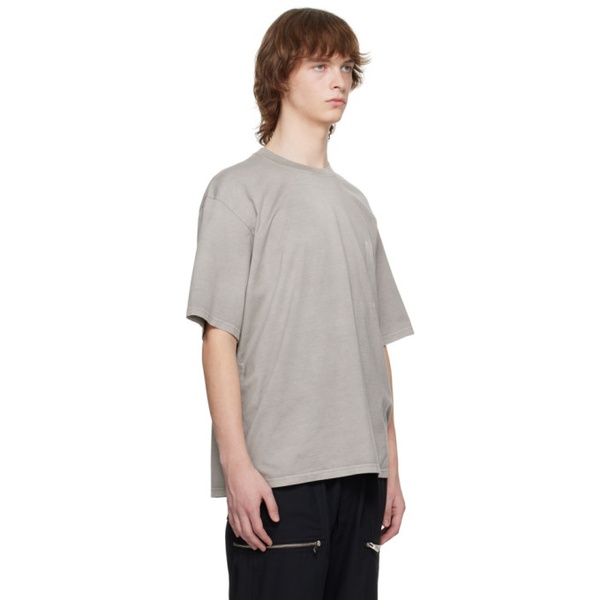  ATTACHMENT Gray Distressed T-Shirt 231705M213000
