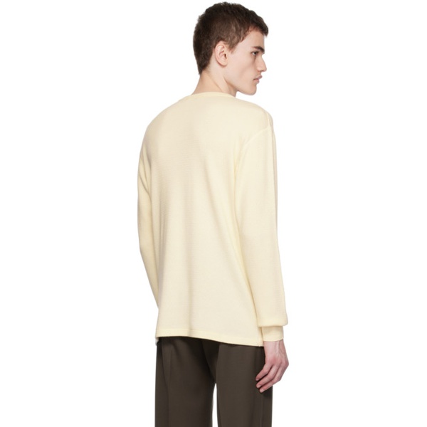  오라리 AURALEE 오프화이트 Off-White Thermal Long Sleeve T-Shirt 232484M213007