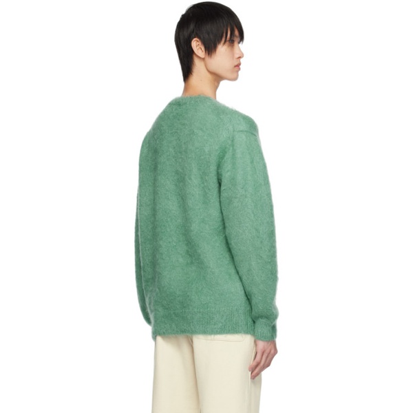  오라리 AURALEE Green Brushed Sweater 232484M201001