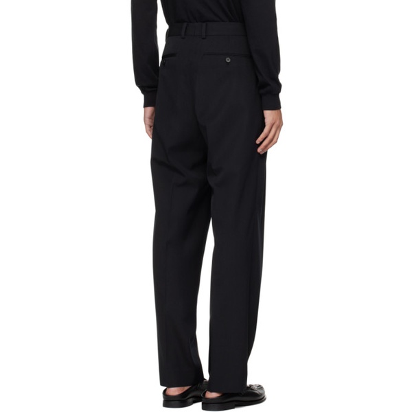  오라리 AURALEE Black Two-Tuck Trousers 241484M191006