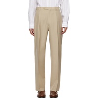 오라리 AURALEE Beige Creased Trousers 241484M191013