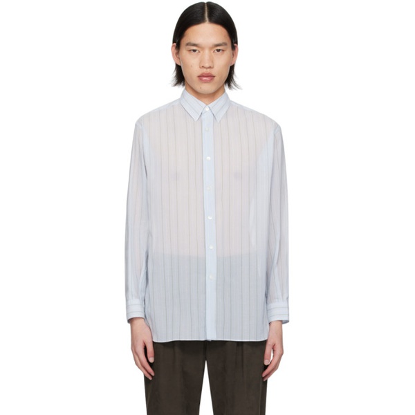  오라리 AURALEE Blue Striped Shirt 241484M192003