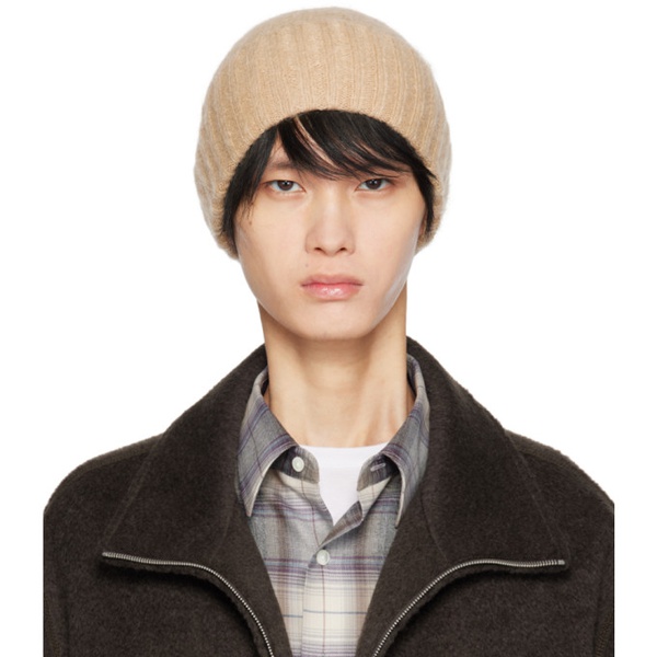  오라리 AURALEE Tan Brushed Beanie 232484M138001