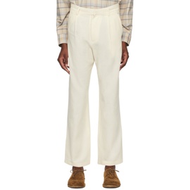 오라리 AURALEE 오프화이트 Off-White Hard Twist Trousers 242484M191002