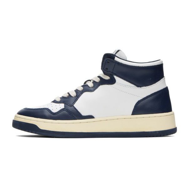  AUTRY Navy & White Medalist Sneakers 232954M236003