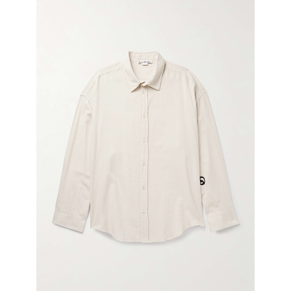 아크네스튜디오 아크네 스튜디오 ACNE STUDIOS Setar Oversized Logo-Appliqued Cotton Shirt 1647597330129709