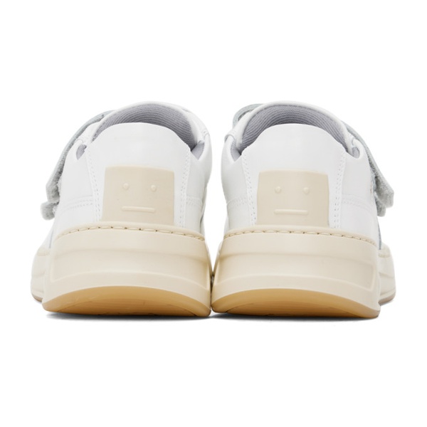 아크네스튜디오 아크네 스튜디오 Acne Studios White Velcro Strap Sneakers 232129F128004