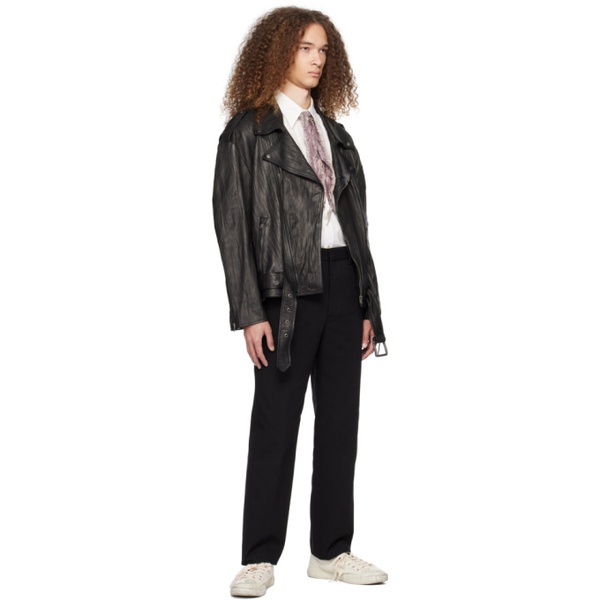 아크네스튜디오 아크네 스튜디오 Acne Studios Black Regular Fit Trousers 241129M191026