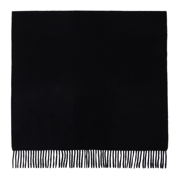 아크네스튜디오 아크네 스튜디오 Acne Studios Black Oversized Fringe Scarf 241129M150026